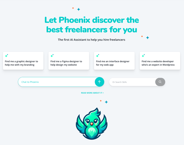 Homepage of phoenix ai